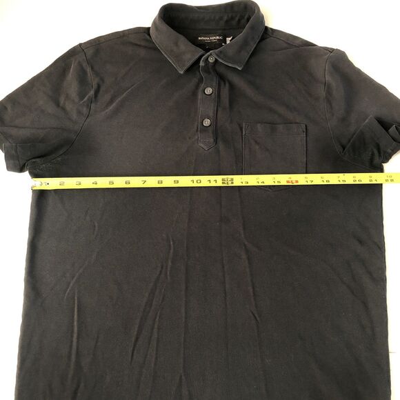 Banana Republic Mens Core Temp Pocket Polo Black Size Large - Picture 4 of 16